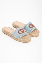 Klapki damskie z logo LIU JO. Klapki damskie Liu Jo, bez wzorów, bez obcasa. Za 359.00 zł.