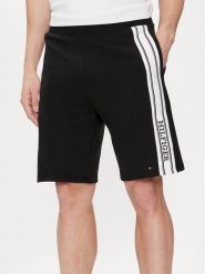Tommy Hilfiger Szorty sportowe UM0UM03200 Czarny Regular Fit. Czarne krótkie spodenki sportowe męskie Tommy Hilfiger, l, bez wzorów, z bawełny. Za 199.99 zł.