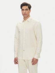 BOSS Koszula C-Hal 50539531 Kremowy Casual Fit. Białe koszule męskie Boss, m, bez wzorów, z bawełny, biznesowe, bez kołnierzyka, bez ramiączek. Za 279.99 zł.