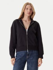 Calvin Klein Bluza LV044C211G Czarny Relaxed Fit. Czarne bluzy damskie Calvin Klein, s, bez wzorów, z bawełny, bez kaptura. Za 289.99 zł.