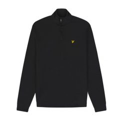 Bluza z zamkiem 1/4 Lyle & Scott Tech Midlayer. Czarne bluzy sportowe męskie LYLE AND SCOTT, bez wzorów, sportowe, bez kaptura. Za 391.90 zł.