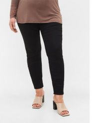 Zizzi Jegginsy J20200F Czarny Slim Fit. Czarne legginsy damskie Zizzi, xxl, bez wzorów, z bawełny. Za 159.99 zł.