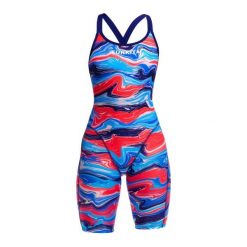 Strój kąpielowy z nogawkami damski Funkita Wave Craze Fast Legs. Kostiumy jednoczęściowe damskie FUNKITA, xs, bez wzorów, z materiału, sportowe, na fitness i siłownię. Za 398.45 zł.