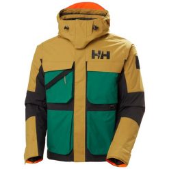 Kurtka narciarska z kapturem Helly Hansen Ullr D Heritage. Brązowe kurtki damskie Helly Hansen, na zimę, bez wzorów, z kapturem. Za 1,229.50 zł.