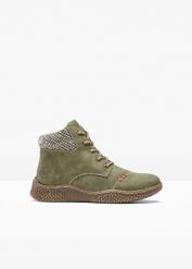 Wysokie sneakersy Rieker. Zielone obuwie sportowe damskie bonprix, bez wzorów. Za 269.99 zł.