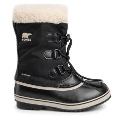 Śniegowce Sorel. Szare śniegowce dziewczęce Sorel, bez zapięcia. Za 239.99 zł.