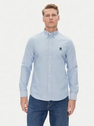 Tommy Hilfiger Koszula Heritage MW0MW39235 Błękitny Regular Fit. Niebieskie koszule męskie Tommy Hilfiger, m, bez wzorów, z bawełny, bez kołnierzyka, bez ramiączek. Za 249.99 zł.