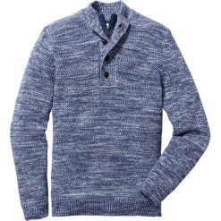 Sweter z plisą guzikową Regular Fit bonprix indygo wzorzysty. Swetry przez głowę męskie marki bonprix. Za 44.99 zł.