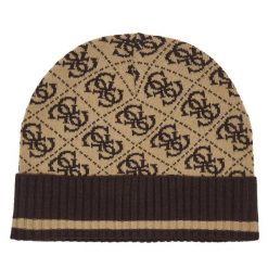 Czapka Guess. Brązowe czapki i kapelusze męskie Guess, na zimę, z aplikacjami. Za 159.99 zł.