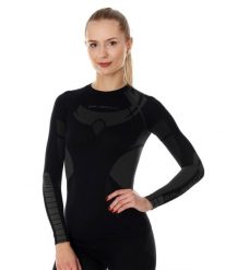 Bluza damska z długim rękawem Brubeck DRY. Czarne bluzy damskie Brubeck, l, bez wzorów, z dzianiny, bez kaptura. Za 346.70 zł.