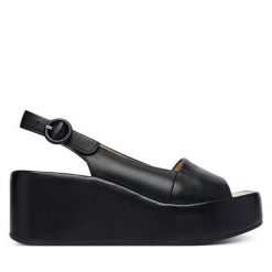 Czółenka HÖGL. Czarne czółenka damskie HÖGL, bez wzorów, bez obcasa, bez zapięcia. Za 849.99 zł.