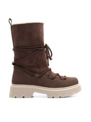 Jenny Fairy Śniegowce ROSA WS5956-03 Brązowy. Brązowe śniegowce i trapery damskie Jenny Fairy, z materiału. Za 179.99 zł.