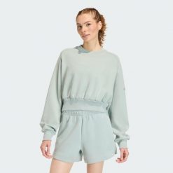 Bluza Soft Lux Loose. Zielone bluzy damskie Adidas, m, bez wzorów, bez kaptura. Za 279.00 zł.