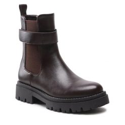 Botki Jenny Fairy. Brązowe botki damskie Jenny Fairy, bez obcasa, na płaskiej podeszwie, bez zapięcia. Za 84.99 zł.