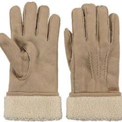 Rękawiczki Damskie Barts Yokam. Brązowe rękawiczki damskie Barts, bez wzorów, z materiału, eleganckie. Za 229.00 zł.