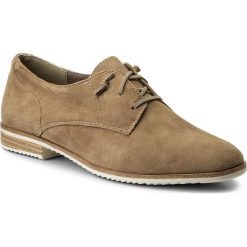 Oxfordy TAMARIS - 1-23204-20 Antelope Suede 334. Brązowe półbuty damskie Tamaris, ze skóry ekologicznej. W wyprzedaży za 179.00 zł.
