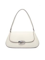 Calvin Klein Torebka Hardware Flap Shoulder Bag LV04F3146G Biały. Białe torebki do ręki damskie Calvin Klein, bez wzorów, ze skóry, bez dodatków. Za 649.99 zł.