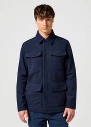 WRANGLER MĘSKA KURTKA TRANSITIONAL JACKET DARK NAVY 112357212 W4H6018200. Niebieskie kurtki męskie Wrangler, m, bez wzorów, bez kaptura. Za 499.99 zł.