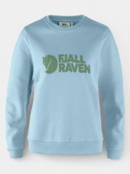 Sweter Damski Fjallraven Logo. Niebieskie swetry damskie Fjällräven, l, bez wzorów, z bawełny, eleganckie, bez kołnierzyka, bez ramiączek, bez kaptura. Za 510.45 zł.