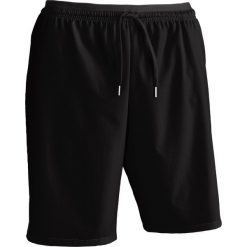 Spodenki piłkarskie dla dorosłych Kipsta F500 czarne. Czarne krótkie spodenki sportowe męskie KIPSTA, l, bez wzorów, z elastanu, do biegania. Za 29.99 zł.