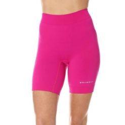 Spodnie do biegania 1/2 damskie Brubeck RUNNING FORCE. Czerwone legginsy damskie Brubeck, bez wzorów, z elastanu. Za 124.99 zł.
