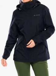 Kurtka damska Vaude Rosemoor 3in1 Jacket II. Czarne kurtki damskie Vaude, s, bez wzorów, z materiału, bez kaptura. Za 869.50 zł.