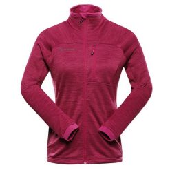 Bluza damska turystyczna szybkoschnąca Alpine Pro Onneca 3. Czerwone bluzy damskie Alpine Pro, bez wzorów, bez kaptura. W wyprzedaży za 299.00 zł.