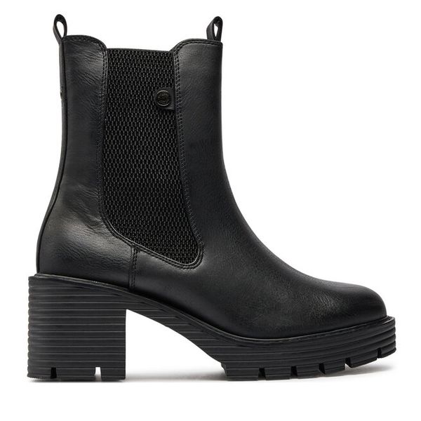 Botki Refresh. Czarne botki damskie Refresh, bez obcasa, na słupku, bez zapięcia. Za 289.99 zł.