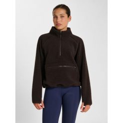 Damski polar Hummel Pulse. Brązowe bluzy sportowe damskie Hummel, bez wzorów, z polaru, bez kaptura, do piłki ręcznej. Za 304.50 zł.