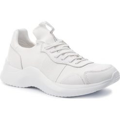 Sneakersy CALVIN KLEIN - Uzzle F2052 White. Białe półbuty na co dzień męskie Calvin Klein, z materiału, klasyczne, bez zapięcia. W wyprzedaży za 379.00 zł.