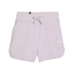 Damskie szorty HER PUMA Grape Mist Purple. Fioletowe obuwie sportowe damskie Puma, bez wzorów, na fitness i siłownię. Za 109.99 zł.