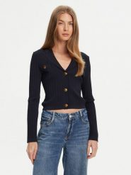 Guess Kardigan W5YR11 Z0130 Granatowy Regular Fit. Niebieskie kardigany damskie Guess, xl, z aplikacjami, z wiskozy. Za 409.99 zł.