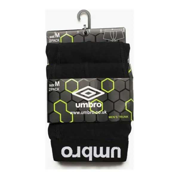 Umbro Bokserki Basic 2-Pack , czarny, rozmiar S. Czarne bokserki damskie Umbro, s, bez wzorów, z bawełny. W wyprzedaży za 39.99 zł.