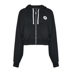 Bluza damska Converse Retro Full-Zip Hoodie. Czarne bluzy damskie Converse, l, bez wzorów, bez kaptura. Za 279.99 zł.