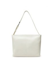 Calvin Klein Torebka Embossed Logo Medium Shopper K60K613172 Écru. Torebki shopper damskie Calvin Klein, bez wzorów, ze skóry, bez dodatków. Za 419.99 zł.