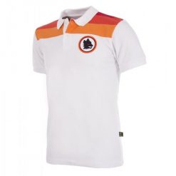 Koszulka Polo dla dorosłych - AS Roma Goście - Biały. Białe koszulki polo męskie COPA FOOTBALL, s, bez wzorów, z bawełny, retro, bez ramiączek. Za 297.10 zł.