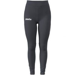 Ciepłe legginsy damskie Swix Focus. Czarne legginsy damskie Swix, bez wzorów, z materiału. Za 370.00 zł.