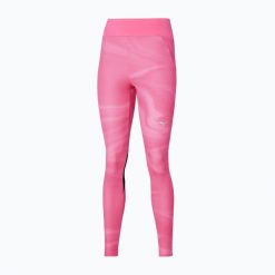 Legginsy damskie Mizuno Printed. Czerwone legginsy damskie Mizuno, l, bez wzorów, z elastanu, długie, do biegania. Za 149.99 zł.