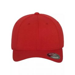 Czapka Z Daszkiem Double Jersey. Czerwone czapki i kapelusze damskie FLEXFIT, bez wzorów, z jersey. Za 75.99 zł.