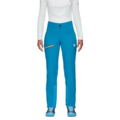 Spodnie skitourowe damskie Mammut Aenergy SO softshell. Niebieskie spodnie materiałowe damskie Mammut, bez wzorów, z elastanu. Za 766.70 zł.