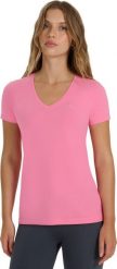 Koszulka damska 4F F2969 różowa 4FWAW25TTSHF2969 54S L. Czerwone t-shirty damskie 4f, l, bez wzorów, bez kołnierzyka. Za 90.75 zł.