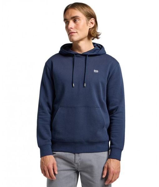 MESKA BLUZA LEE PLAIN HOODIE MOOD INDIGO 112363881. Niebieskie bluzy męskie Lee, s, bez wzorów, bez kaptura. Za 209.99 zł.