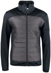 Clique Custer Lekko ocieplana bluza polarowa z nadrukiem odblaskowym. Czarne bluzy męskie CLIQUE, l, bez wzorów, z jersey, bez kaptura. Za 322.25 zł.