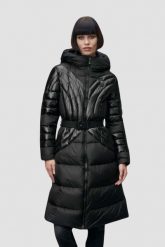 BLAUER Czarny damski płaszcz Quincy Raincoat Long Jackets. Czarne płaszcze damskie Blauer USA, s, bez wzorów, z poliamidu, bez kaptura. W wyprzedaży za 1,279.99 zł.