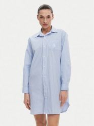 LAUREN RALPH LAUREN Koszula nocna ILN32315 Niebieski Relaxed Fit. Niebieskie koszule nocne damskie Lauren Ralph Lauren, xs, bez wzorów, z bawełny. Za 259.99 zł.