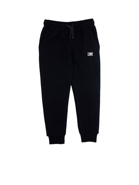 Dziewczęce spodnie polarowe Basic. Czarne spodnie materiałowe dla dziewczynek LEONE 1947 APPAREL, bez wzorów, z bawełny, na fitness i siłownię. Za 42.06 zł.