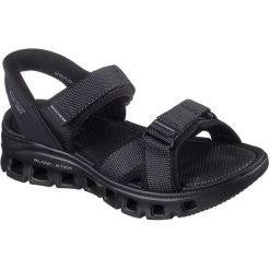 Sandały męskie Skechers Glide step Pro Sandal salvoe. Czarne sandały męskie Skechers, z materiału, bez zapięcia. Za 490.00 zł.