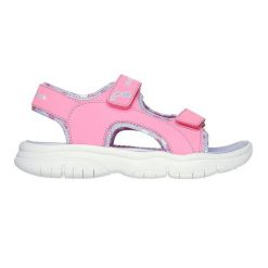 Sandały dla dziewcząt Skechers Flex Splash-Heart Galore. Czerwone sandały dziewczęce Skechers, bez zapięcia. Za 184.50 zł.