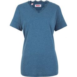 Shirt z koronką, krótki rękaw bonprix jasny indygo melanż. Bluzki damskie marki bonprix. Za 24.99 zł.