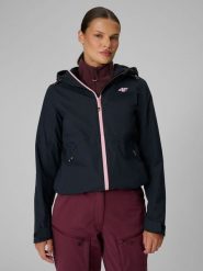 4F Kurtka trekkingowa membrana 10000 damska - czarna XS. Czarne kurtki damskie 4f, m, bez wzorów, bez kaptura. Za 399.99 zł.